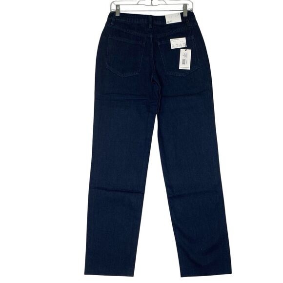 WeWoreWhat Low Rise Dad Jeans Womens 25 Blue Indigo Denim Raw Hem Casual - Picture 2 of 14